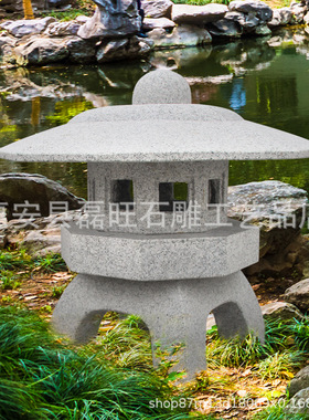 太阳能日式仿古青石庭院地灯