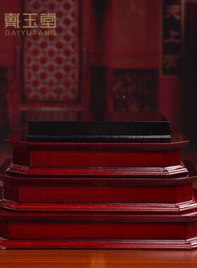 可定制木佛像底D99-02座神像佛台座底加佛座台摆件实长方形垫台佛