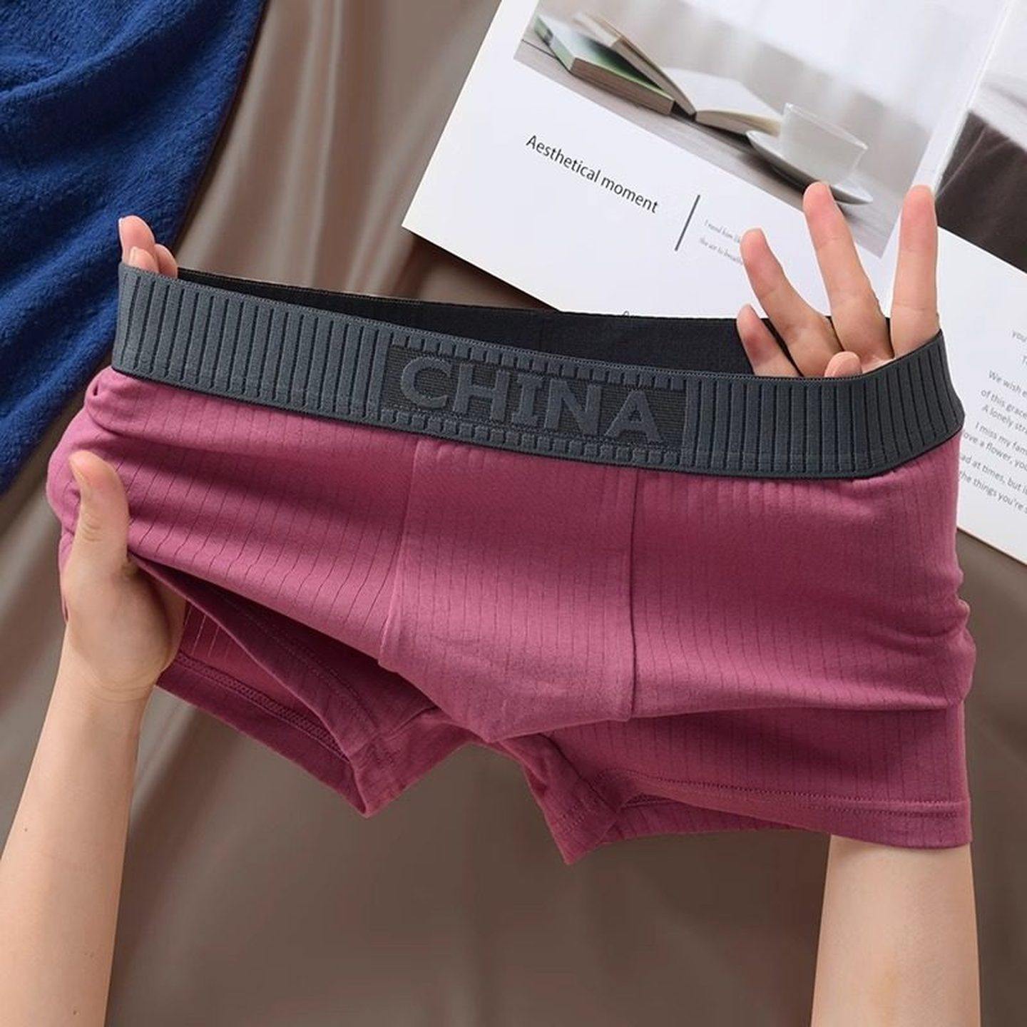 男士纯色棉内裤2025新款透气短裤男士冬青少年简约时尚四角平角裤,淘宝优惠券,粉丝福利购,淘宝优惠卷