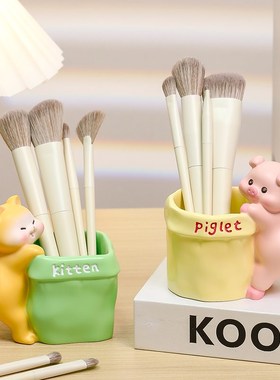 速发轻奢高级感笔筒送朋面闺蜜礼物办生室桌友学公书桌收纳装饰摆