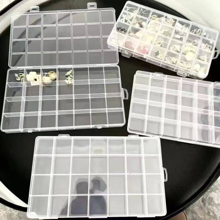 多格首饰盒透明耳环耳钉收纳盒耳饰收纳分格大容量项链耳饰品盒子,淘宝优惠券,粉丝福利购,淘宝优惠卷