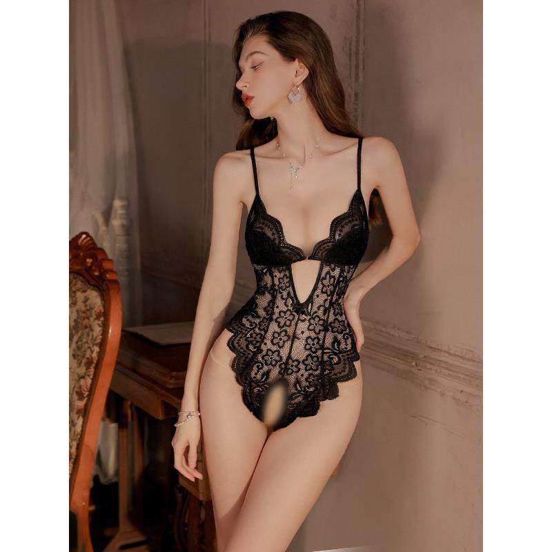 qqny女带胸垫性感连体衣前开扣聚拢睡衣2025新款大码情调内衣制服,淘宝优惠券,粉丝福利购,淘宝优惠卷