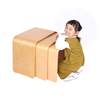 Curved solid wood children's table set, simple children's home study table and chair, uniform color, simple design, baby table and chair