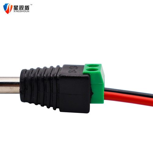 免焊拧螺丝DC电源小母头DC12V转正负端子监控LED灯带红黑线转接头 - 图2