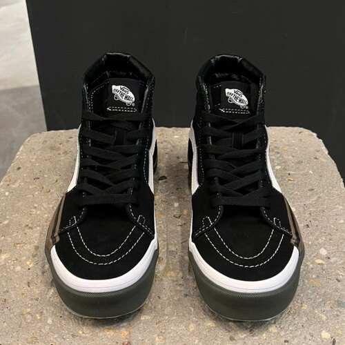 Vans范斯 SK8-Hi 生胶底休闲运动风高帮情侣板鞋VN000CRMBLK现货 - 图1