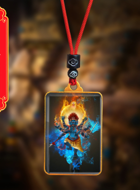 大除秽迹金刚挂件吊坠佛像密宗护法大权力士神王唐卡项链纪念