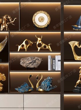 速发酒柜装饰品摆高厅奢高档客轻件端大气上档次简约玄关装饰品