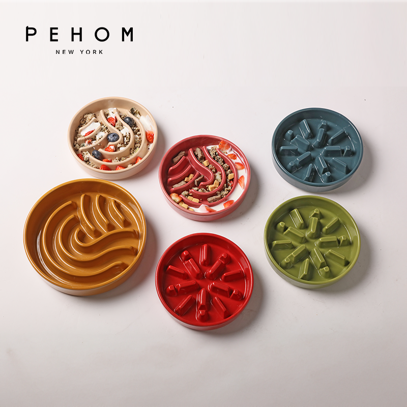 PEHOM美国宠物慢食碗缓食碗狗碗防打翻防噎碗缓食盆INS风狗碗,淘宝优惠券,粉丝福利购,淘宝优惠卷