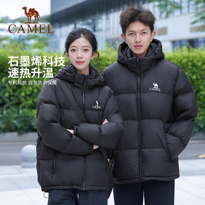 骆驼小太阳羽绒服黑钻3男女款