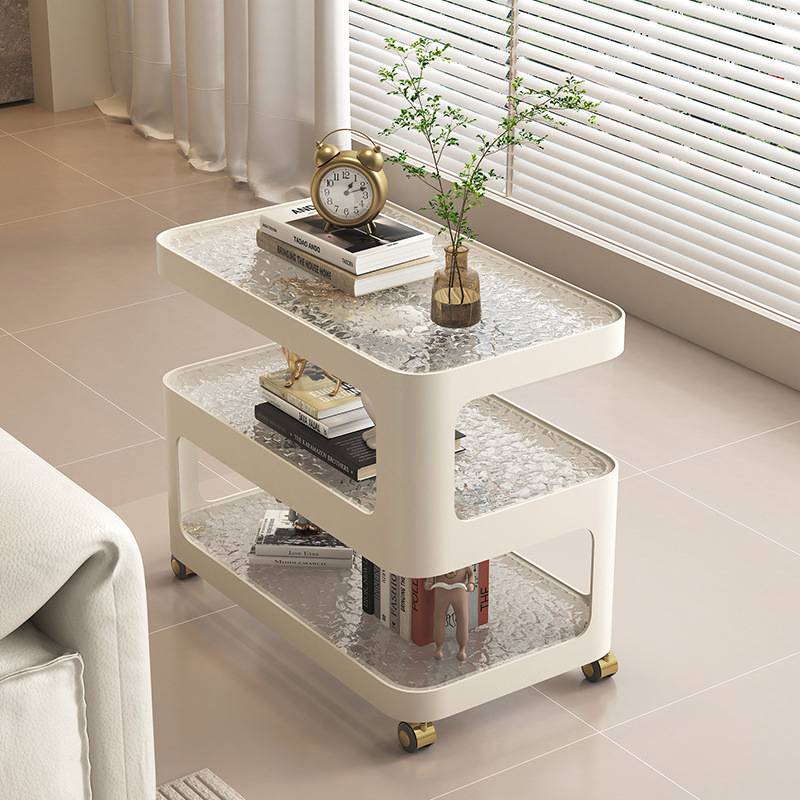 沙发移动茶几客厅家用轻奢网红边几客厅方形简约收纳柜角落小茶几 - 图0