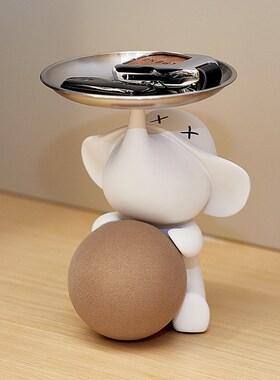 速发小象收纳托盘摆件样板间玄视客厅电关柜酒柜桌面装饰