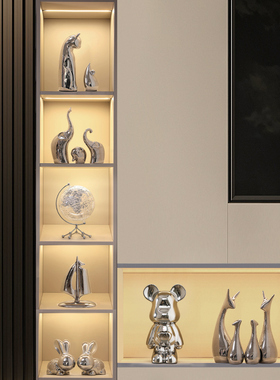 速发轻奢电视柜摆件客厅柜关进门口入户套装饰品壁柜高档软装玄装