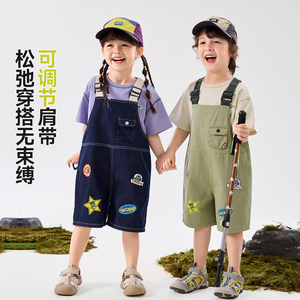 宝宝背带裤夏季薄款儿童裤子