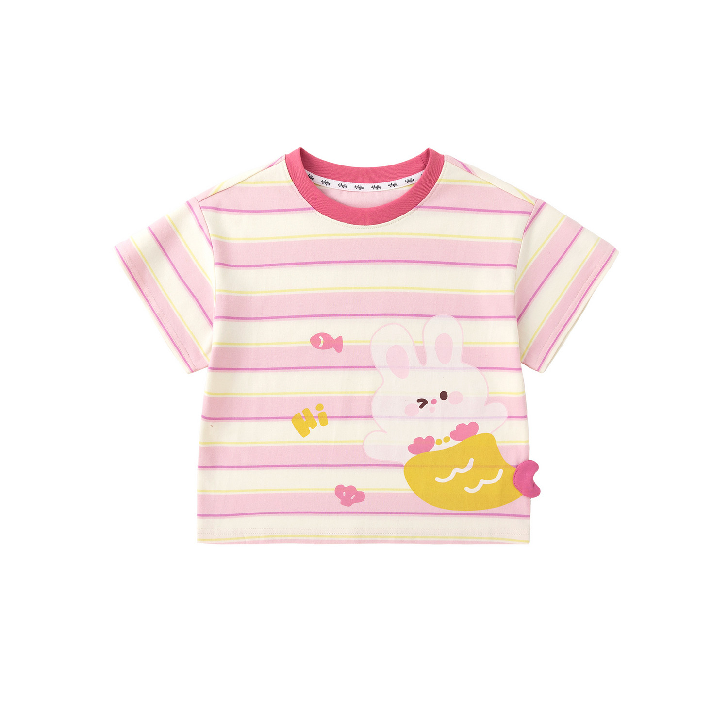 dudujia儿童T恤夏季男童短袖轻薄款女童上衣夏装宝宝衣服童装休闲