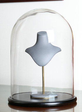 圆头玻璃罩子艺术蛋糕展s示防尘罩珠宝首饰手办观音透明罩饰品摆