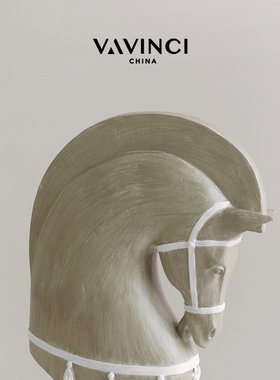 速发新简美式设奢木马雕塑艺术摆轻品约北厅玄关办公室桌面装饰品