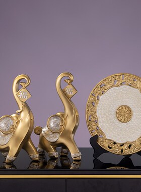 速发电视柜大象摆关家居工艺品欧式客厅礼件酒柜玄件装饰品开业摆