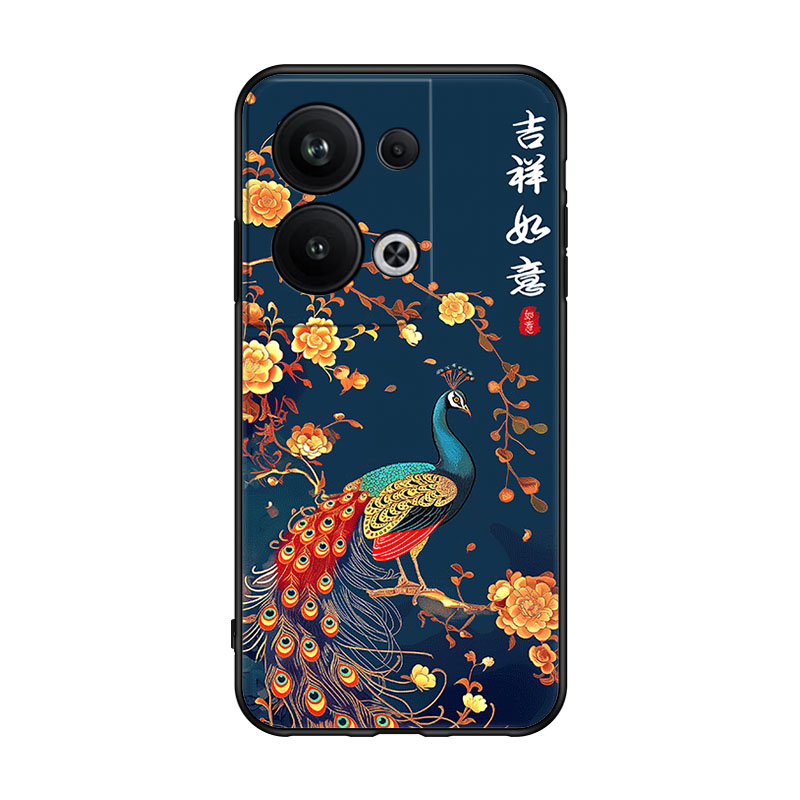 适用于opporeno9pro+手机壳Ren09+钢化膜opop硅胶9Por+软套Ren09pro+支架reno9por+插画PGW110个性Renon9Pro+-图3