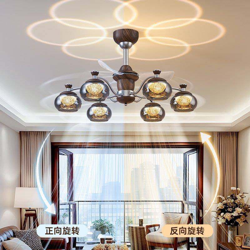 法古风客厅主灯美式卧复古室护式眼风扇灯Lighting轻奢玻璃餐厅柿,淘宝优惠券,粉丝福利购,淘宝优惠卷