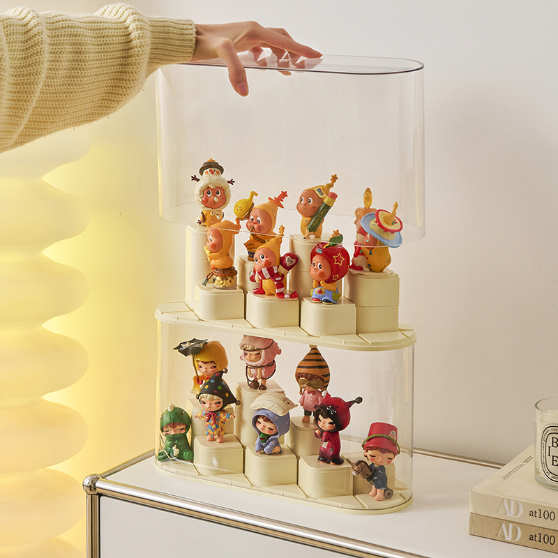 RMAX盲盒展示架收纳透明防尘亚克力手办积木展示柜泡泡玛特展示盒 - 图2