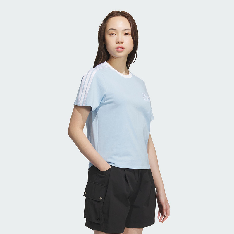 阿迪达斯 （adidas）|（新品）2025秋女短袖T恤 KE9099 - 图1