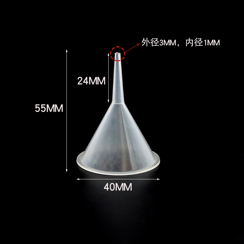 精油细口分液漏斗液体分装器小口径家用透明瓶装塑料小号 - 图0