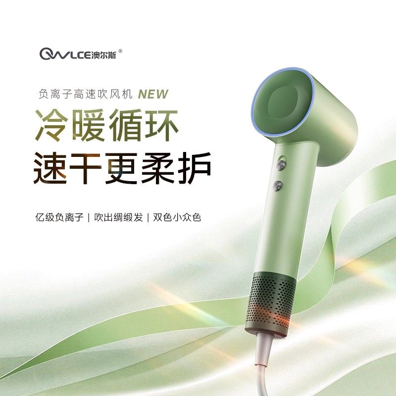 Owlce/澳尔斯电吹风机家用大风力负离子护发速干大功率风筒