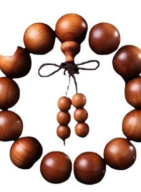 非洲芭比檀香黑肉手串佛珠手链沉香血檀文玩收藏