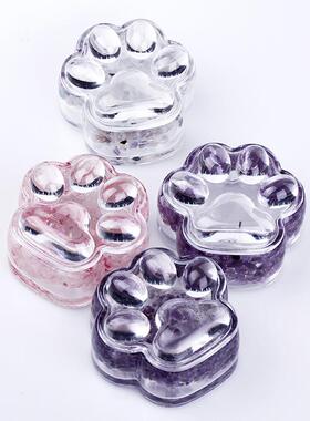 天然水晶石消磁碗滴胶树脂首饰猫爪桌面化妆品收纳盒ins学生礼盒