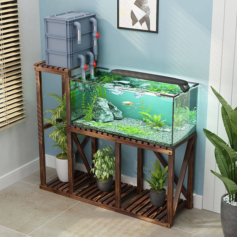 实木鱼缸架座架花架子落地鱼缸底座底柜多层新款加厚草缸海缸支架,淘宝优惠券,粉丝福利购,淘宝优惠卷