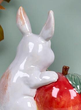 美陶《吉祥如意》石湾公仔 免生肖家居新中式摆件陶瓷电视柜摆设