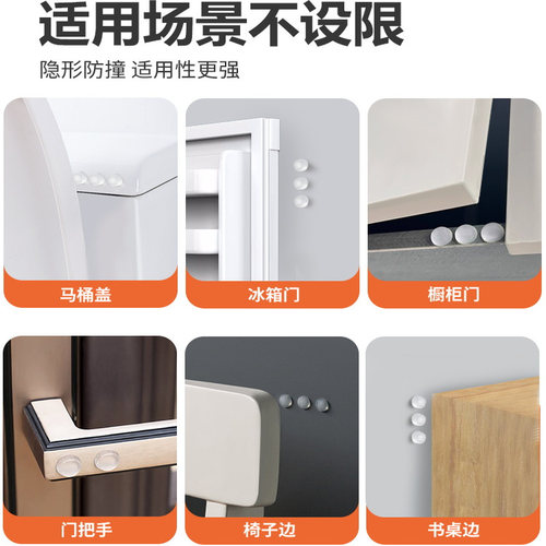 硅胶防撞贴家用门把手垫门后柜门防磕碰粒墙贴家具冰箱防碰撞门贴 - 图2
