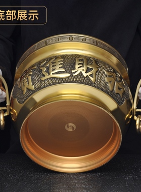 黄铜香炉大号招财家用佛堂供奉财神香炉有求必应香炉佛前供奉香炉