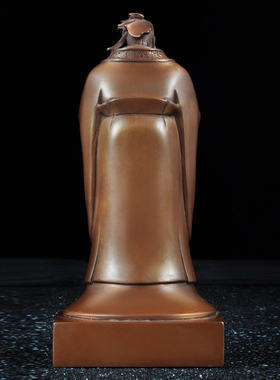 紫铜孔子摆件孔子像孔夫子站像