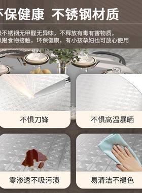 不锈钢折子叠圆桌户外YRK形饭店家用圆桌农村酒席桌摆摊餐桌转盘