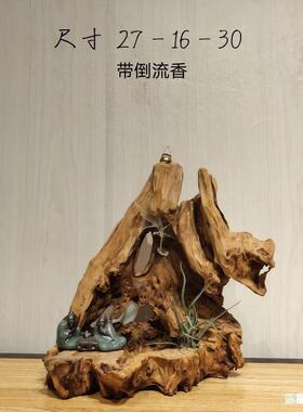 天然根雕木雕风化木枯木沉木自然家居摆件客厅玄关鱼缸造景木头