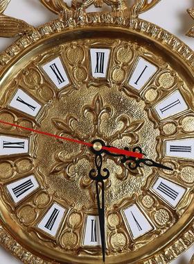 奢华法式重工雕刻全铜装饰挂钟欧式别墅客厅工艺品钟餐厅墙壁时钟