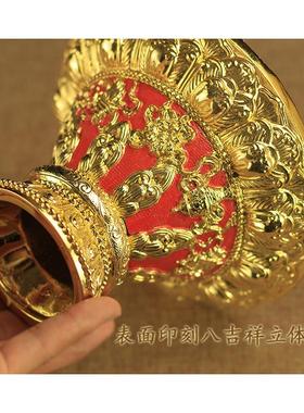 树脂红皮底座大中小号转轮底座莲花转金筒 金色专用底座银色