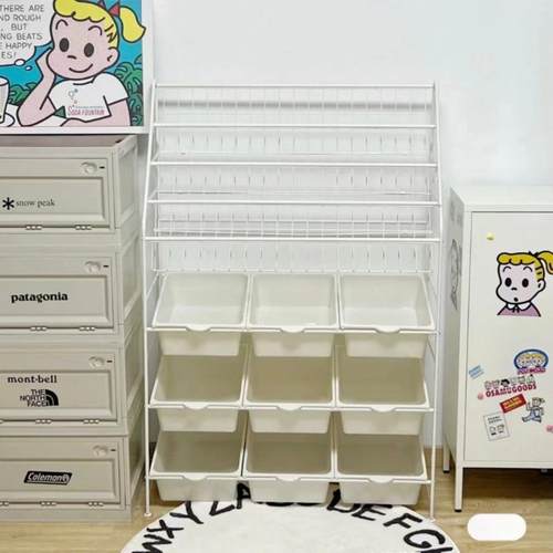 儿童书用架无品牌/家阅区读绘本架多层玩收具纳架置物架落地宝宝 - 图0