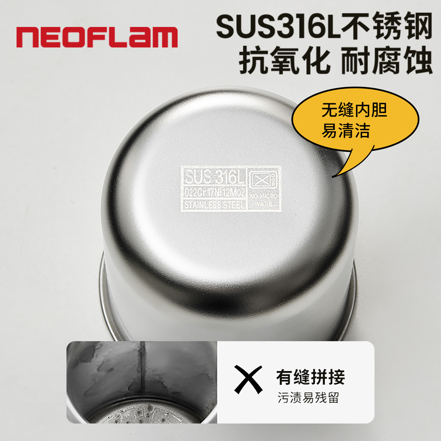 韩国Neoflam宝宝牛奶杯带刻度儿童水杯直饮吸管奶瓶1岁以上学饮杯