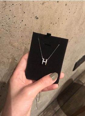 H字母项链女轻奢小众ins不掉色新款2024年锁骨链女气质夏季高级感