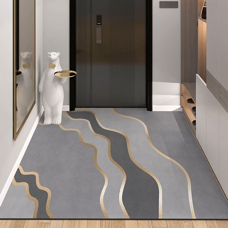 Leather entrance door mat entrance door waterproof scrubbable pvc entrance door carpet no-wash floor mat