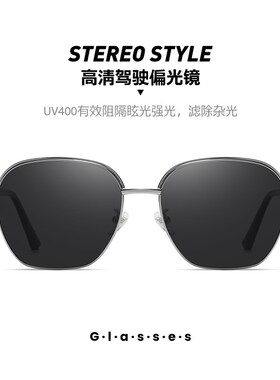 速发太镜男士2024新款小框开车专用墨驶感级清偏光驾镜潮