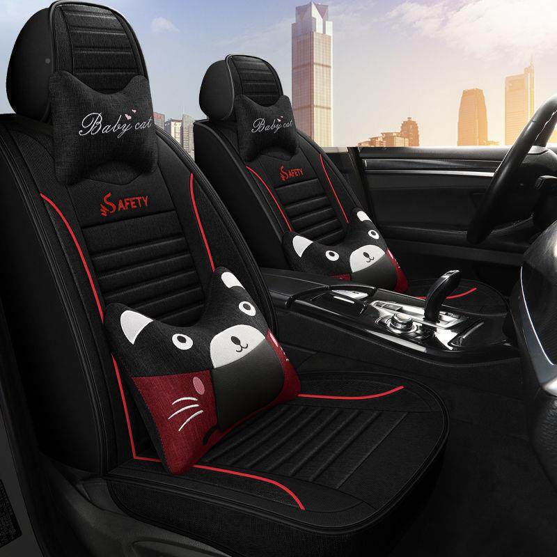 汽坐垫四季车通车用汽车座套小新款亚麻座垫车坐78903套包麻布专,淘宝优惠券,粉丝福利购,淘宝优惠卷