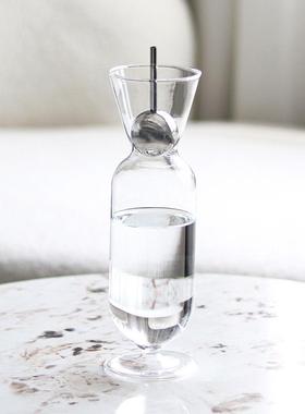 现代艺术酒壶抽象创房WEE件意玻装璃饰酒瓶酒具摆样板酒店售楼处