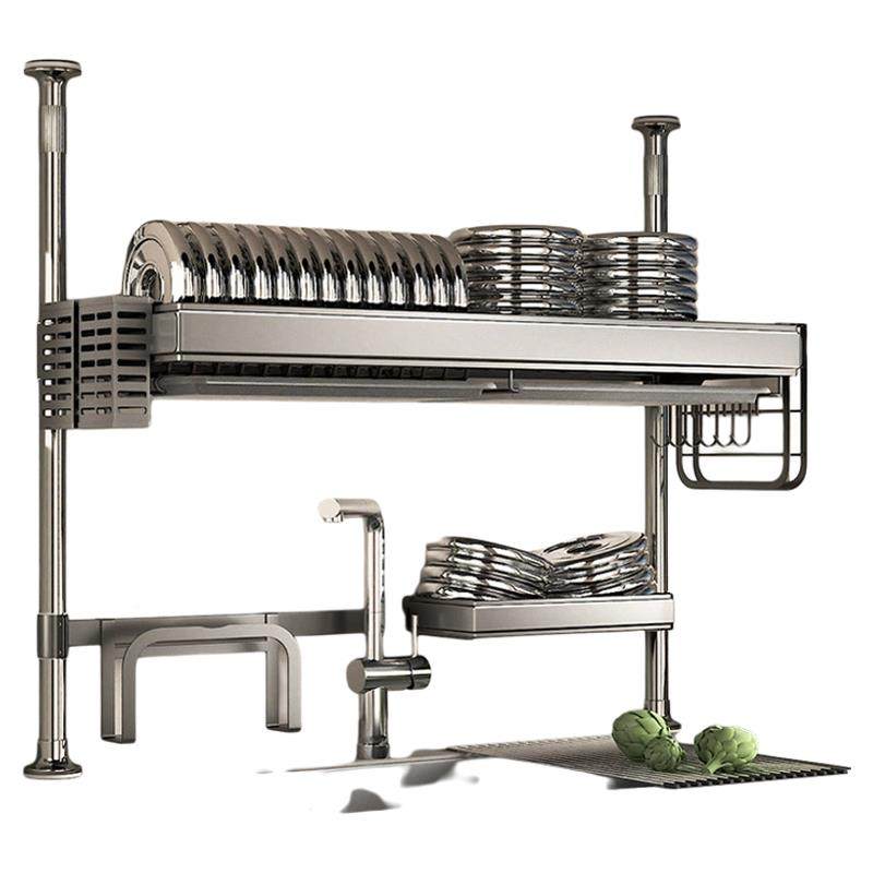 顶天碟立地?厨房置物架水槽沥水架不锈钢碗架多层收纳架架放10024,淘宝优惠券,粉丝福利购,淘宝优惠卷