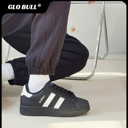 GLO BULL春季新款软底轻便板鞋黑色运动休闲鞋男款厚底增高潮鞋男 - 图3