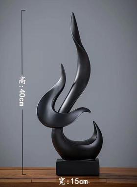 轻奢抽象客厅装饰品桌面摆件家居客厅电视柜金色工艺礼品玄关摆设