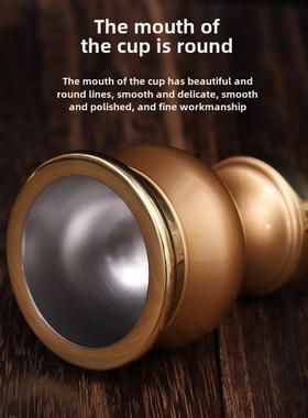 双色裸身供水杯家用纯铜供养酒杯供养关公财神土地大师酒杯圣水杯