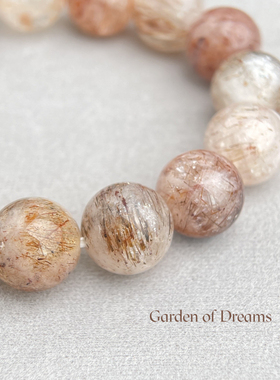 【五行】国潮手作天然红发晶水晶手串新中式复古手链文艺男女手饰